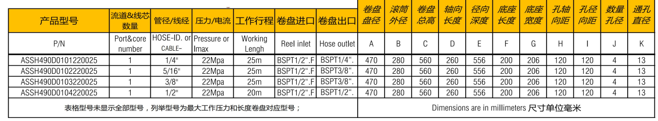 ASSH490D自动伸缩卷管器气鼓参数